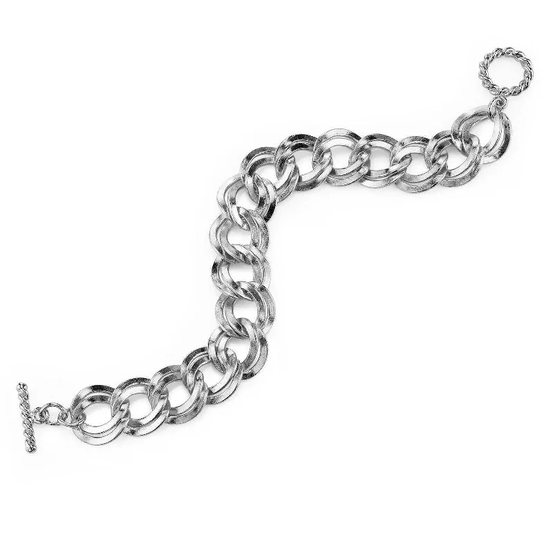 Unique Jewelry Designs Now At Discounted Rates 2028 Jewelry Silver Curb Link Chain Toggle Bracelet