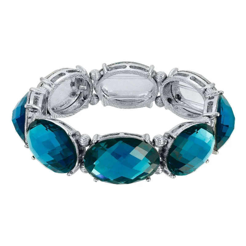 Shop Elegant Jewelry At Unbeatable Prices 2028 Jewelry Oval Faceted Stretch Bracelet