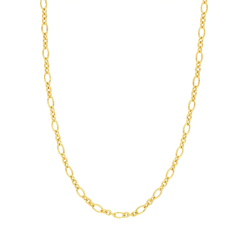 Seasonal Jewelry Sale – Upgrade Your Collection 5.75mm Hollow Oval (3+1) Link Chain
