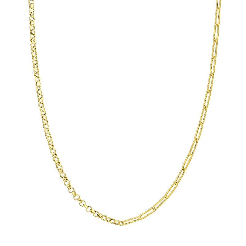 Limited-Time Offer On Premium Jewelry Collections 50/50 Paperclip + Rolo Chain