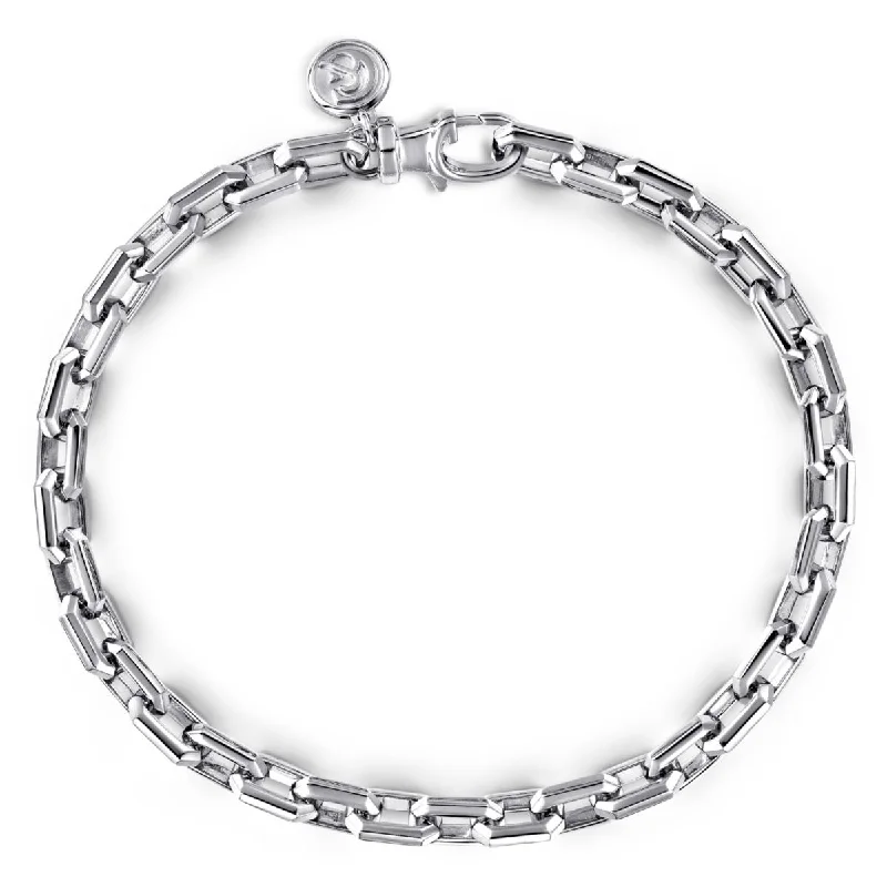 Timeless Elegance, Temporary Discounts – Act Fast 925 Sterling Silver Faceted Chain Bracelet