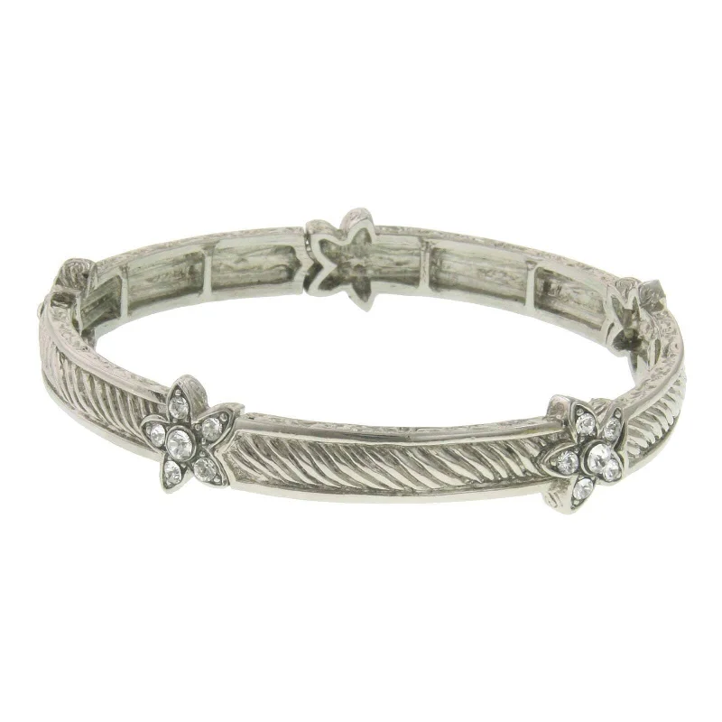 Shop Stylish Jewelry Now And Save Big 2028 Jewelry Lily Flower Crystal Stretch Bracelet
