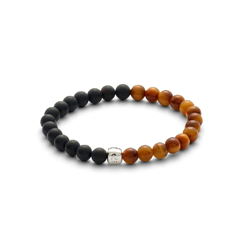 Trending Jewelry Styles Now At Limited-Time Discounts ColorUp London (6mm) Silver Bracelet w. & Tiger's Eye