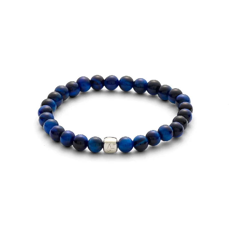 Best-Selling Jewelry Now Available At Special Deals ColorUp (6mm) Silver Bracelet w. Blue Tiger's Eye