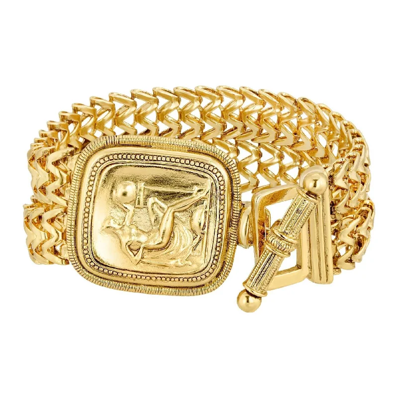 Trending Jewelry Now Available At Exclusive Prices Antiquities Couture Gold Classical Grecian Goddess Link Toggle Bracelet