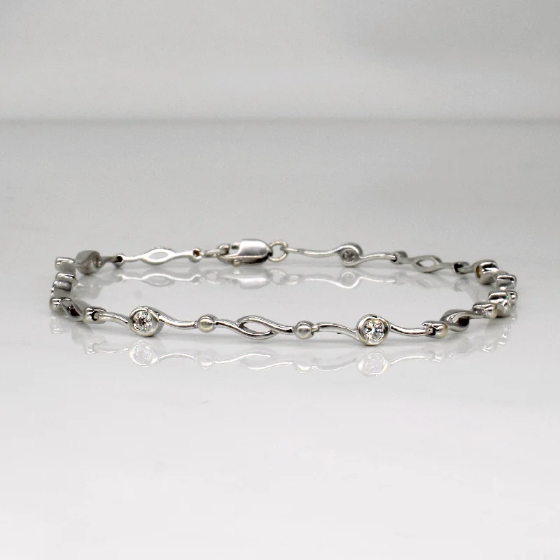 Versatile Layering Jewelry For Effortless Chic Bezel Set Diamond Bracelet | 0.28ctw | 7.25" |