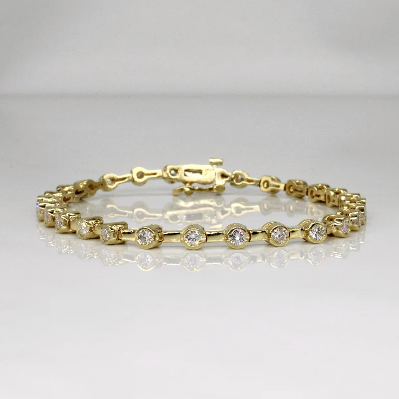 Grab Your Favorite Jewelry At The Lowest Prices Bezel Set Diamond Bracelet | 2.25ctw | 7" |