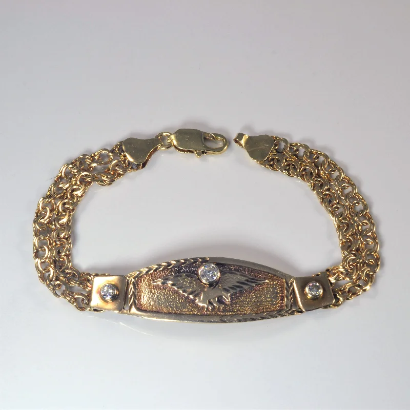 Handcrafted Beauty At Affordable Prices Bezel Set Diamond Eagle Chain Bracelet | 0.70ctw | 8.5" |