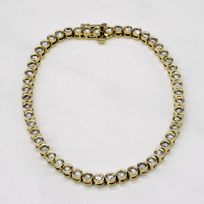 Exclusive Jewelry Sale – Grab Timeless Pieces Now Bezel Set Diamond Tennis Bracelet | 2.80ctw | 7.25" |