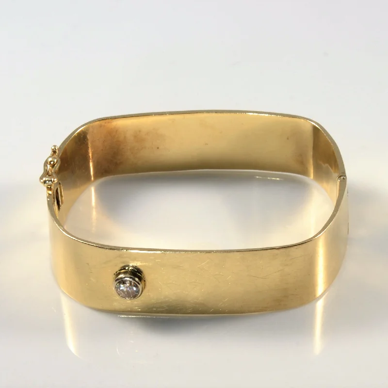 Limited-Time Offer On Elegant Jewelry Pieces Bezel Set Solitaire Diamond Bangle | 0.45ct | 7" |
