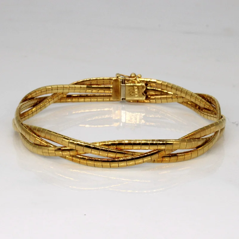 Exclusive Jewelry Offers – Sparkle For Less Birks' 18k Yellow Gold Braided Triple Strand Bracelet | 7" |
