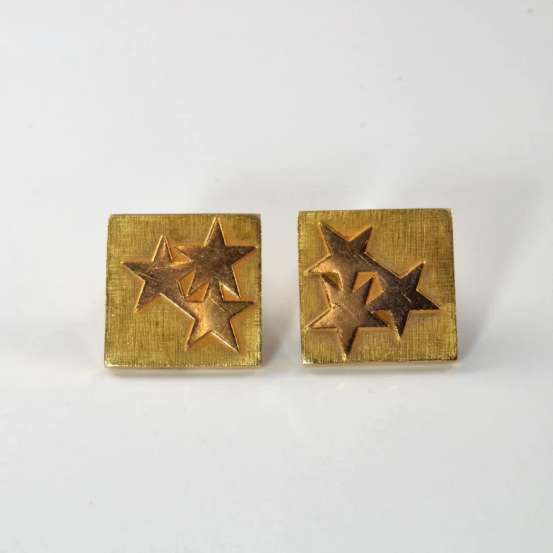 Stunning Jewelry At Even More Stunning Prices Birks' Yellow Gold Star Cufflinks |