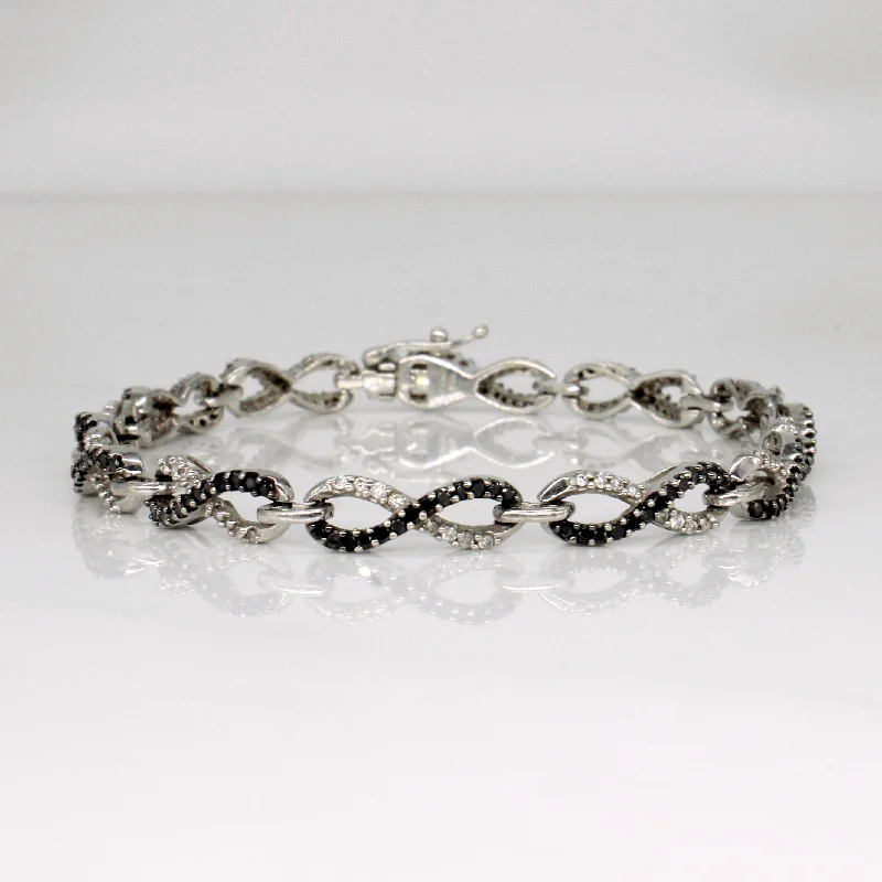 Best Jewelry Sale Prices – Limited-Time Offer Black & White Diamond Bracelet | 0.78ctw, 0.48ctw | 7.5" |
