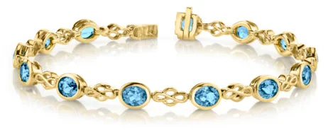 High-End Sparkle, Low-End Prices – Jewelry Sale Live Blue Topaz Tennis Bracelet