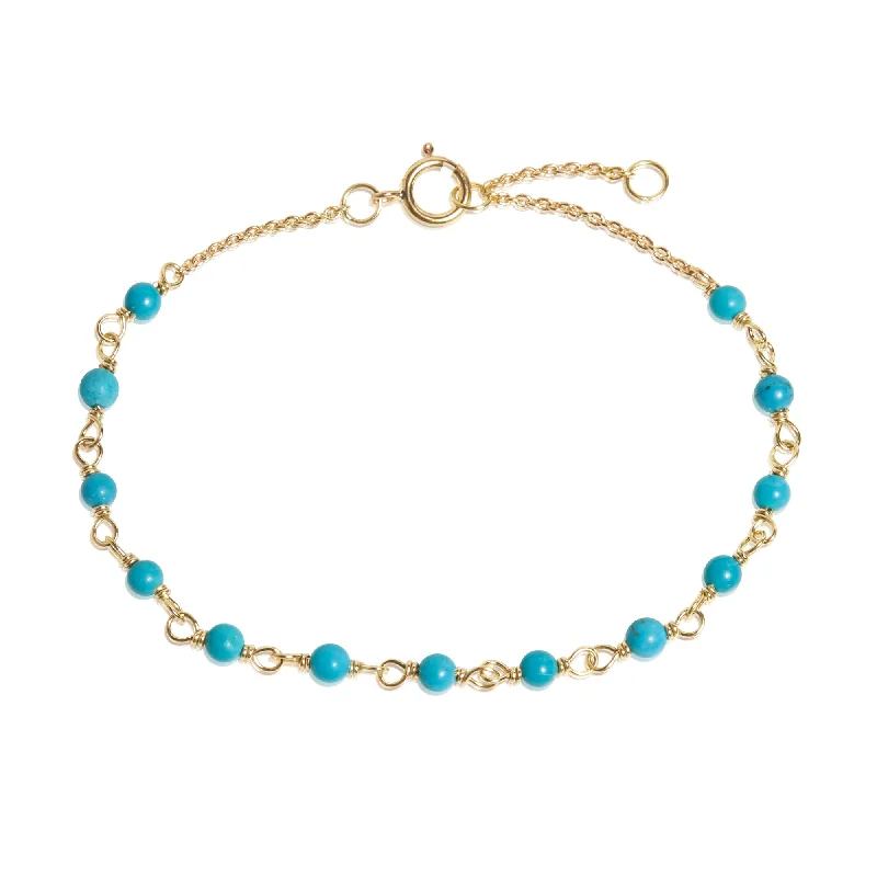 Buy More, Save More On Stunning Jewelry Pieces Blue 18K Gold Bracelet w. Turquoise