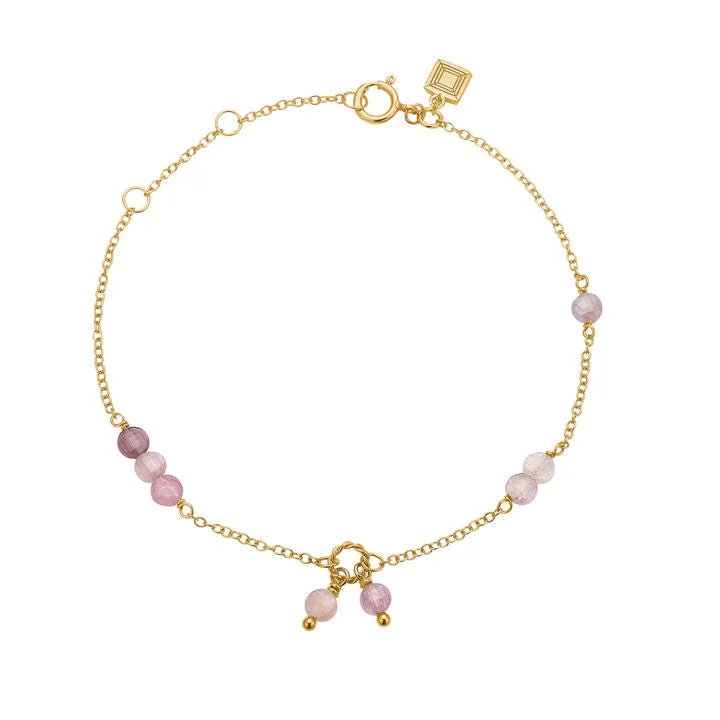 Once-A-Year Jewelry Deals – Shop Before They’Re Gone 18K Gold Plated Bracelet w. Pink Spinel