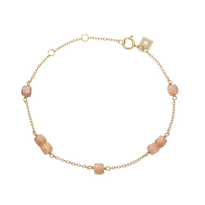 Jewelry Clearance – Final Chance To Save Big 18K Gold Plated Bracelet w. Sunstone