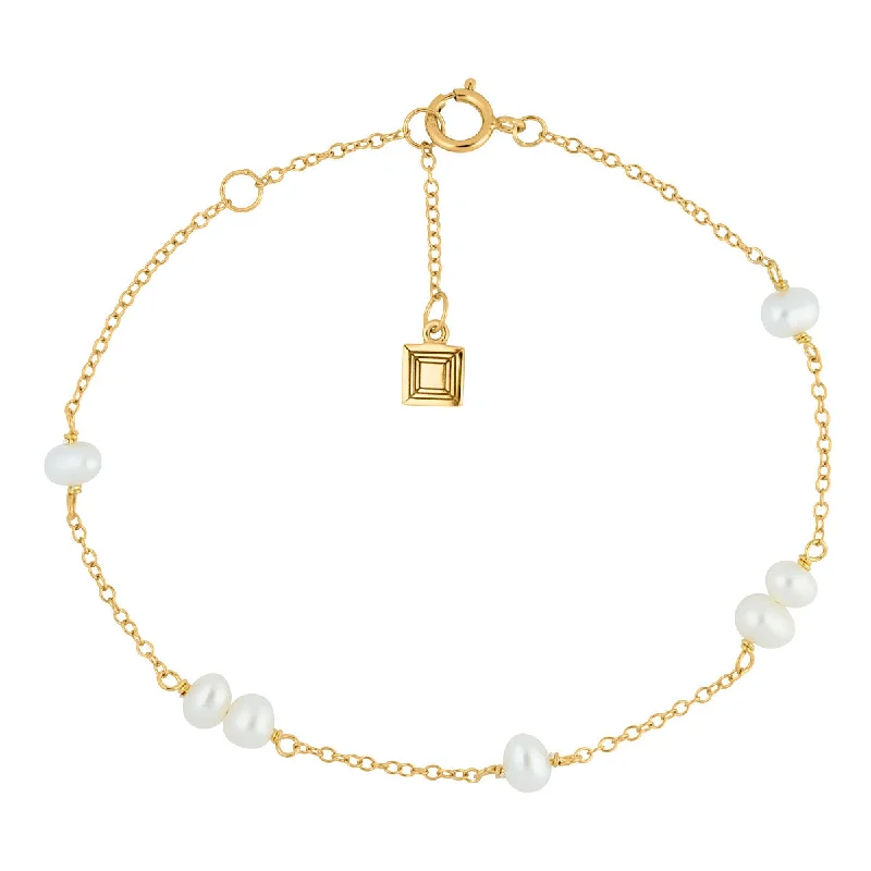 Sparkle For Less – Shop Our Limited-Time Jewelry Deals Purity 18K Gold Plated Bracelet w. Pearls