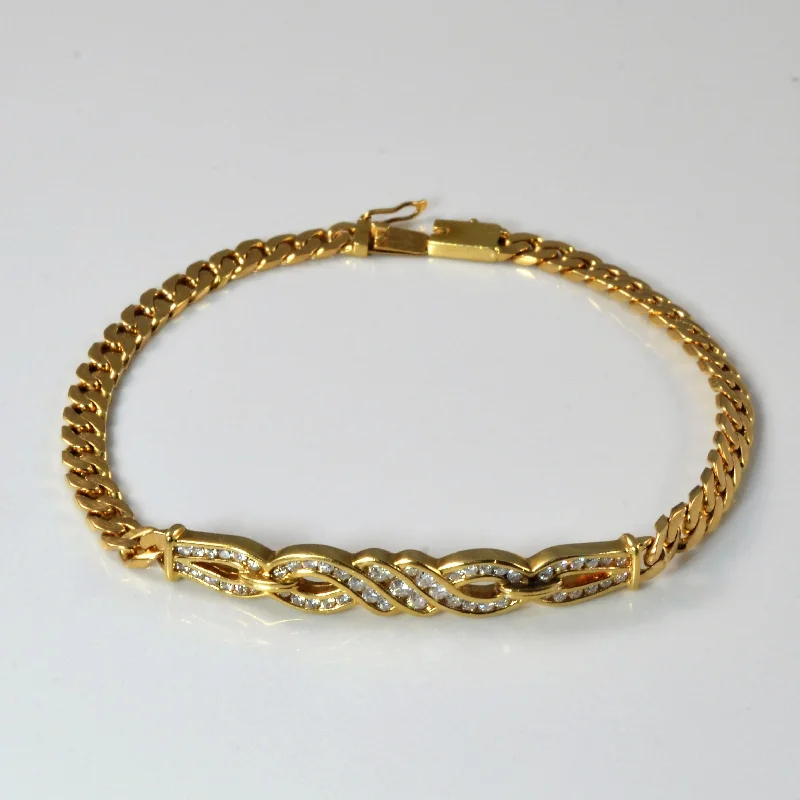 Bold And Beautiful Jewelry Now At Irresistible Prices Channel Diamond Twist Bracelet | 0.70ctw | 7.5" |