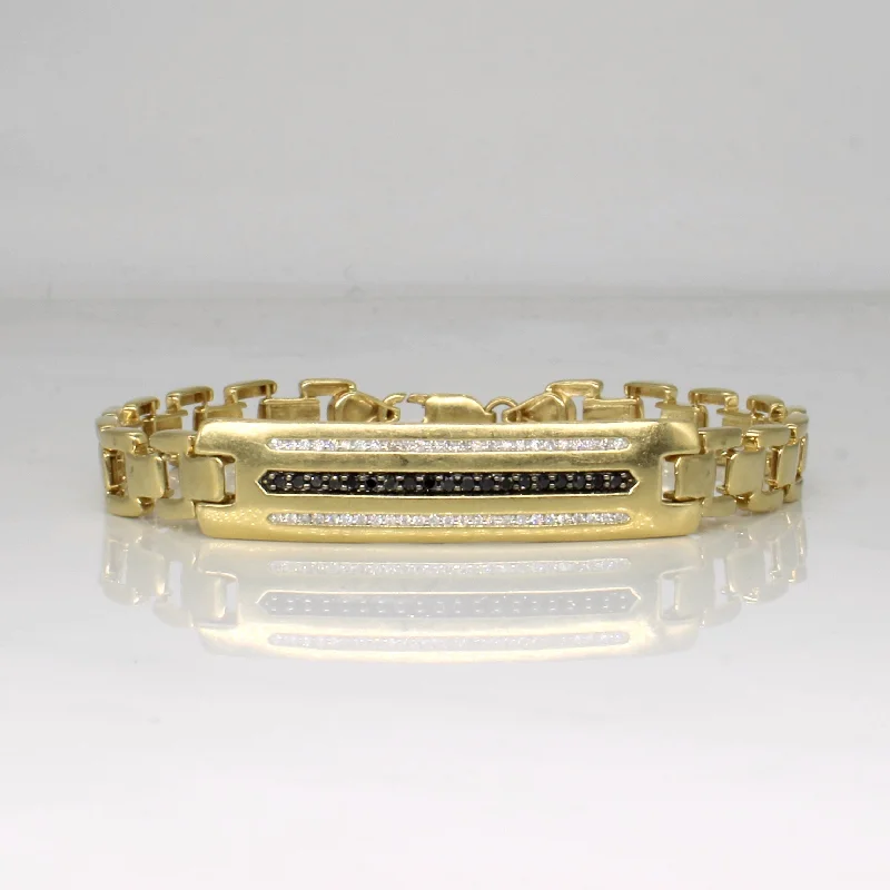 Elevate Your Jewelry Collection With Limited-Time Savings Channel Set Black & Natural Diamond Bracelet | 0.34ctw | 8.5" |