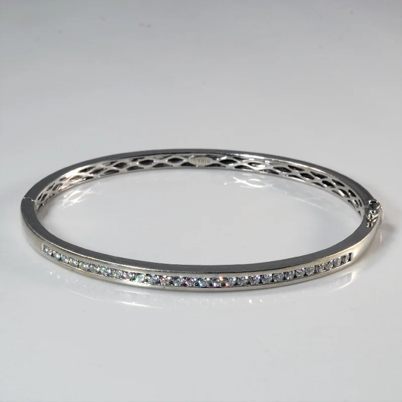 Limited-Stock Jewelry Clearance – Grab Your Favorites Now Channel Set Diamond Bangle | 0.84ctw | 7" |