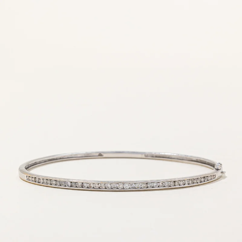 Shop Dazzling Jewelry With Special Promotional Discounts Channel Set Diamond Bangle | 0.70ctw | 8" |
