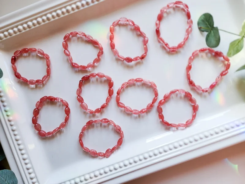 Fashion-Forward Jewelry At Exclusive Discounts Cherry Quartz Nugget Bracelet