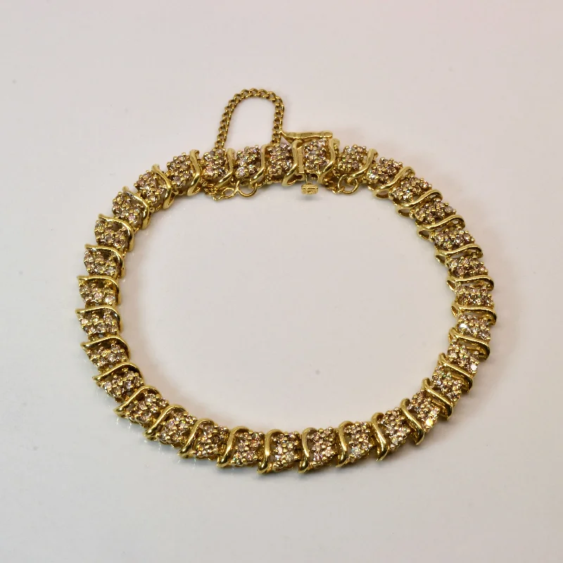 Exclusive Online Discounts On Stylish Jewelry Cluster Diamond Tennis Bracelet | 2.30ctw | 7.5"|