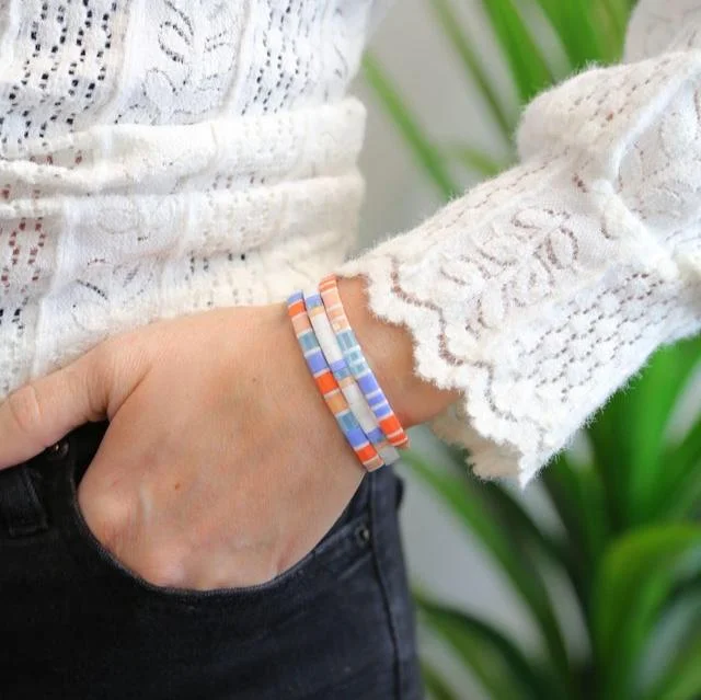 Sparkle For Less – Shop Our Limited-Time Jewelry Deals COOL SUMMER - 3 Tila Bead Bracelet Stack