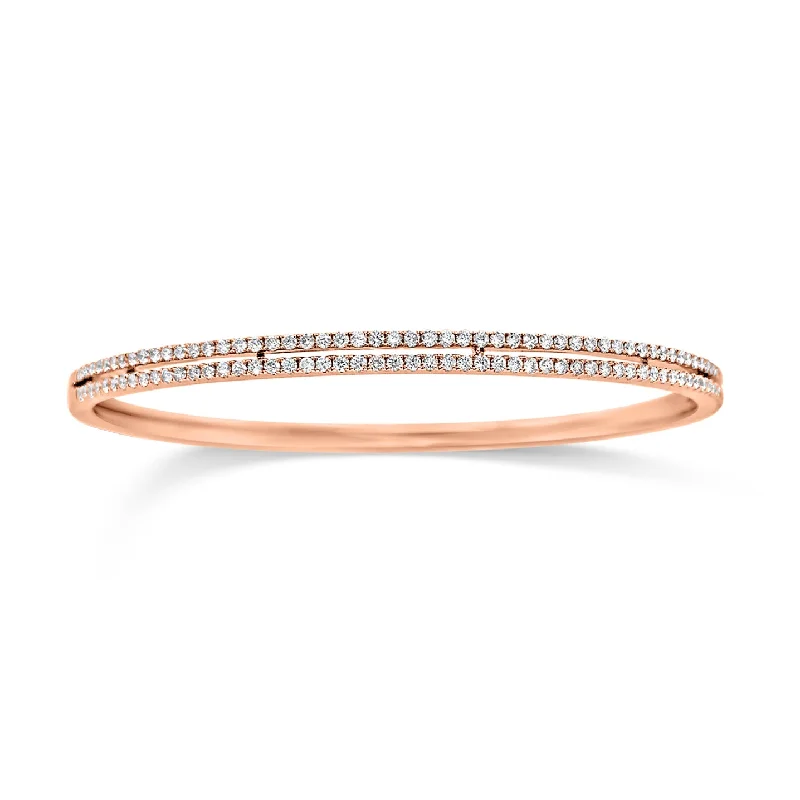 Flash Sale On Exquisite Jewelry – Don't Miss Out Diamond Double Band Bangle Bracelet