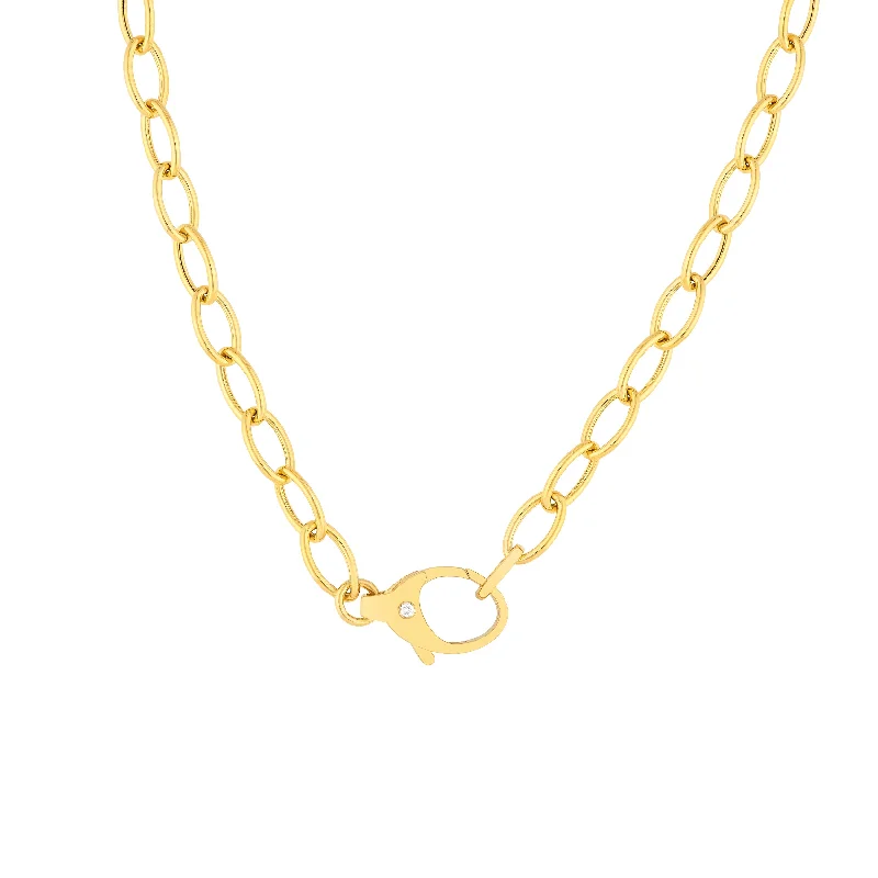 Everyday Jewelry Essentials Now On Sale Diamond Pear Lock Oval Link Chain