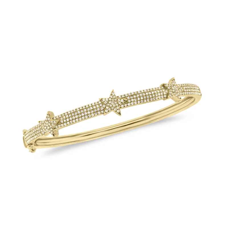 Flash Jewelry Sale – Get Stunning Pieces At Low Prices Diamond Tri-Star Bangle Bracelet