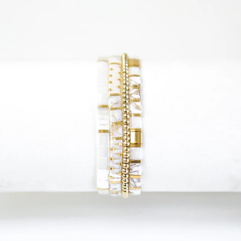 Modern Jewelry At Exclusive Discounts – Shop Today ENDLESS - 4 Tila Bead Bracelet Stack