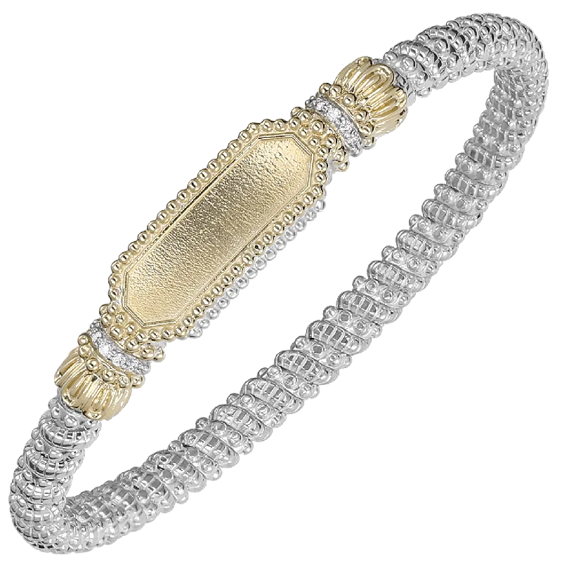 High-Quality Gemstone Jewelry For Special Occasions Diamond Engravable Bangle Bracelet