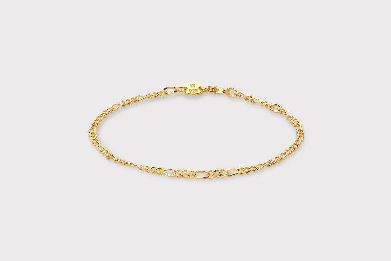 Seasonal Jewelry Clearance – Best Styles At The Lowest Prices IX Figaro Gold Plated Bracelet