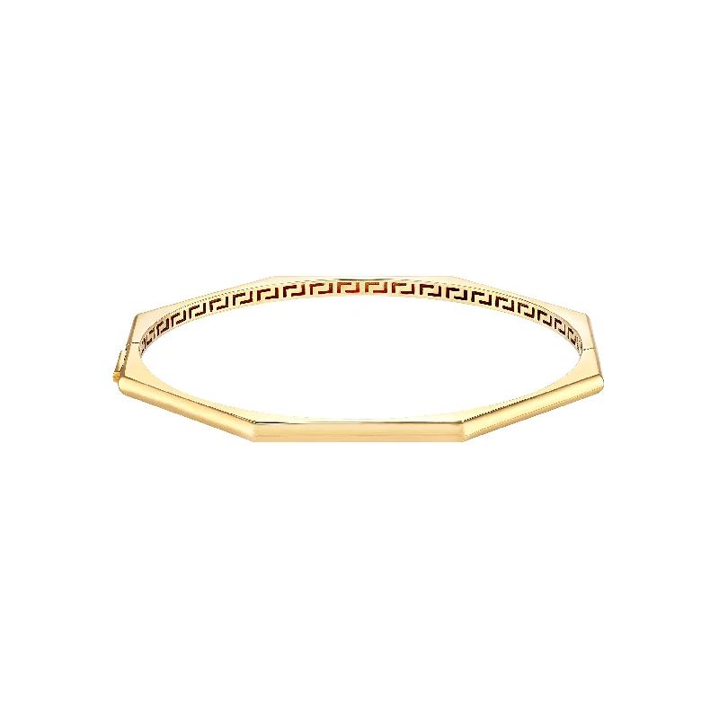 Waterproof Stainless Steel Jewelry For Lasting Beauty Geometric Octagon Bangle Bracelet