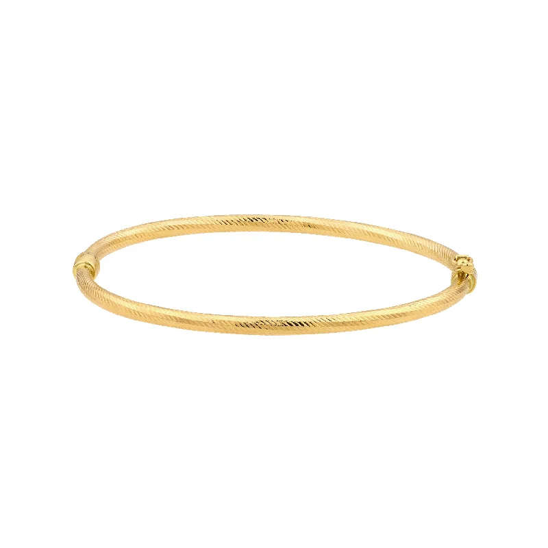 Special Sale On Handcrafted Jewelry – Shop Today Gold Linear Pattern Bangle