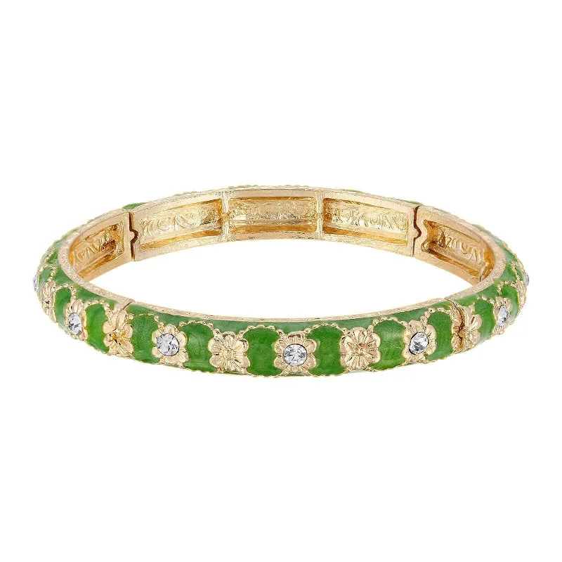 Upgrade Your Jewelry Collection For Less 2028 Jewelry Crystal With Enamel Stretch Bracelet