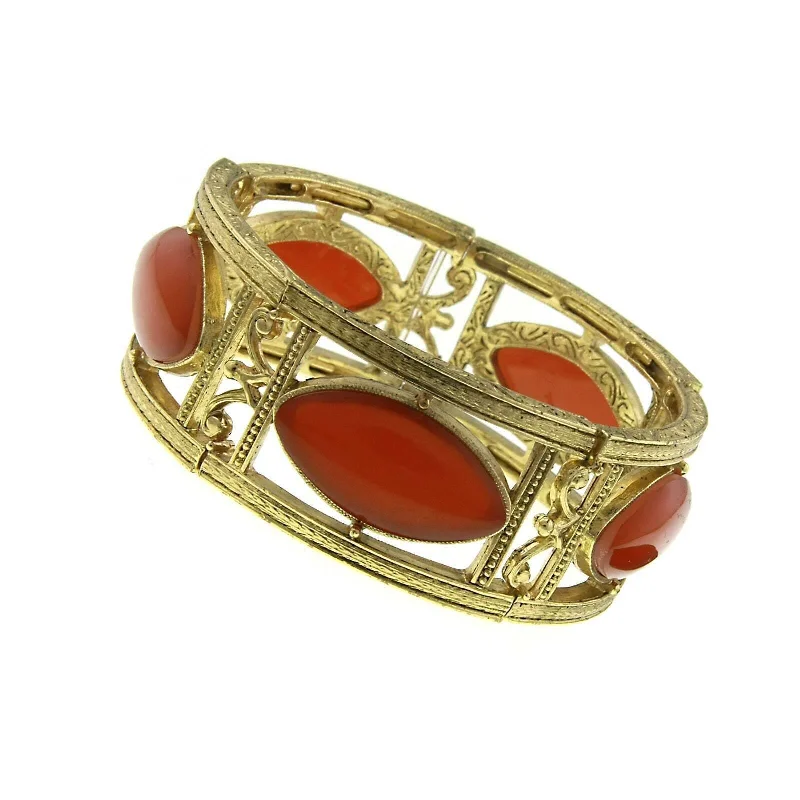 Bestselling Jewelry At Special Promotional Rates 2028 Jewelry Orange Navette Stretch Bracelet