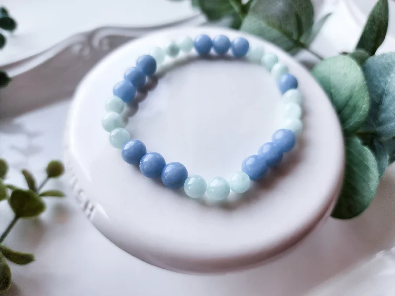 Shine In Style – Shop Jewelry Discounts Today Green Angelite & Blue Angelite Bracelet || Reiki Infused