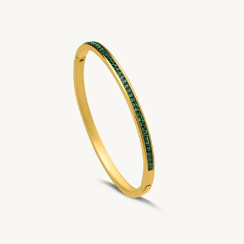 Shop Elegant Jewelry At Unbeatable Prices Green Gleam Bangle Bracelet