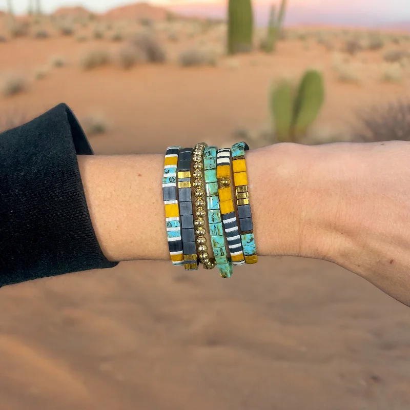 The Ultimate Jewelry Sale – Shop Premium Styles HIGH SOCIETY - 6 Tila Bead Bracelet Stack