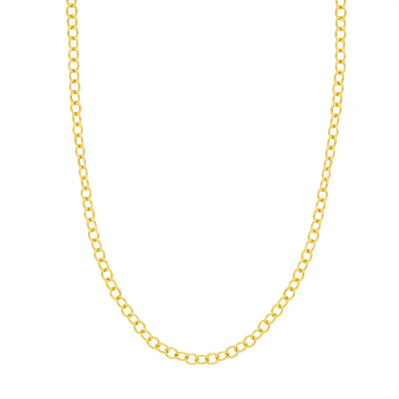 Personalized Engraved Jewelry For Meaningful Gifts Hollow Rounded Link Chain