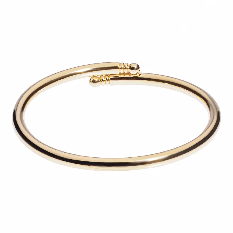 Elevate Your Outfit With Discounted Statement Jewelry Knob Ended Bangle