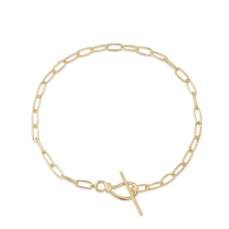 Stunning Statement Jewelry, Unbeatable Discounts Knot Toggle & Paperclip Chain Bracelet