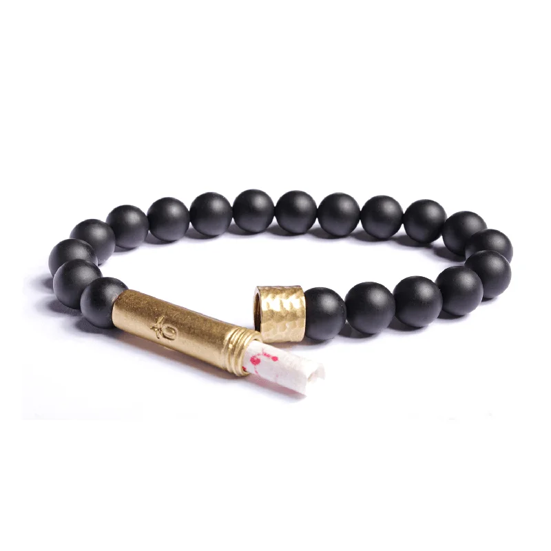 Luxury Jewelry Now At Special Promotional Rates Matte Black Onyx Intention Bracelet