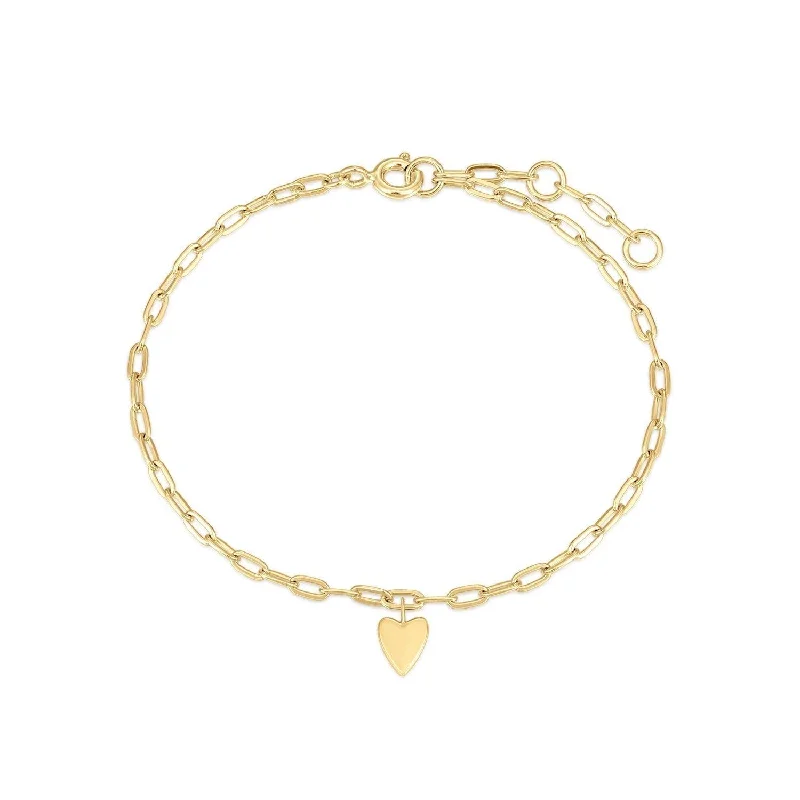 Sparkle More For Less – Jewelry Sale Happening Now Micro Heart Charm Paperclip Bracelet