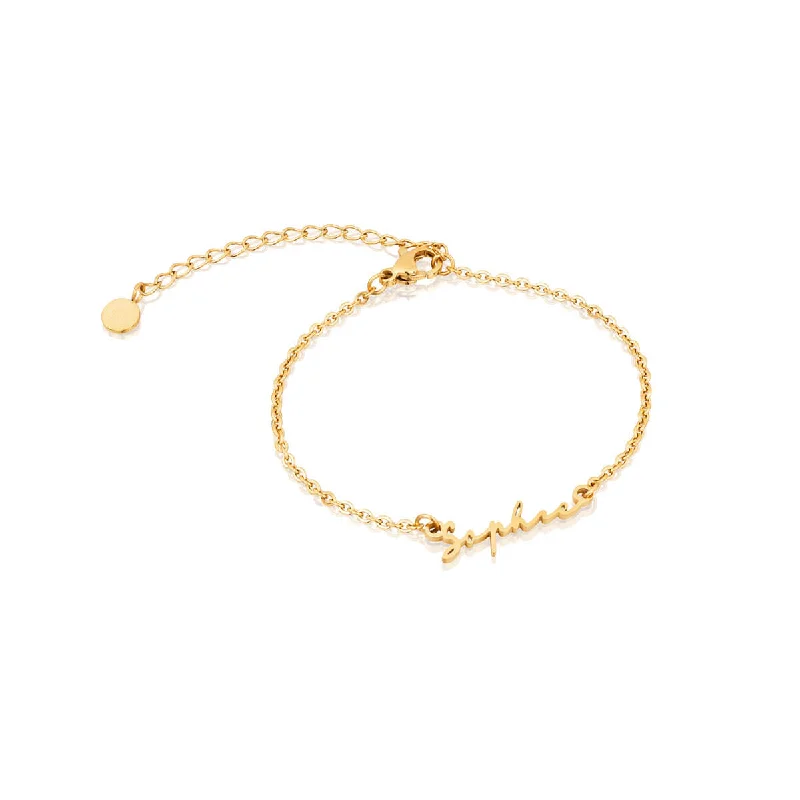 Jewelry Sale – Exclusive Styles At Lower Prices Mini Signature Name Bracelet (Gold)