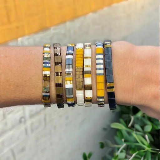 Timeless Elegance, Temporary Discounts – Act Fast OUTPOST - 7 Tila Bead Bracelet Stack