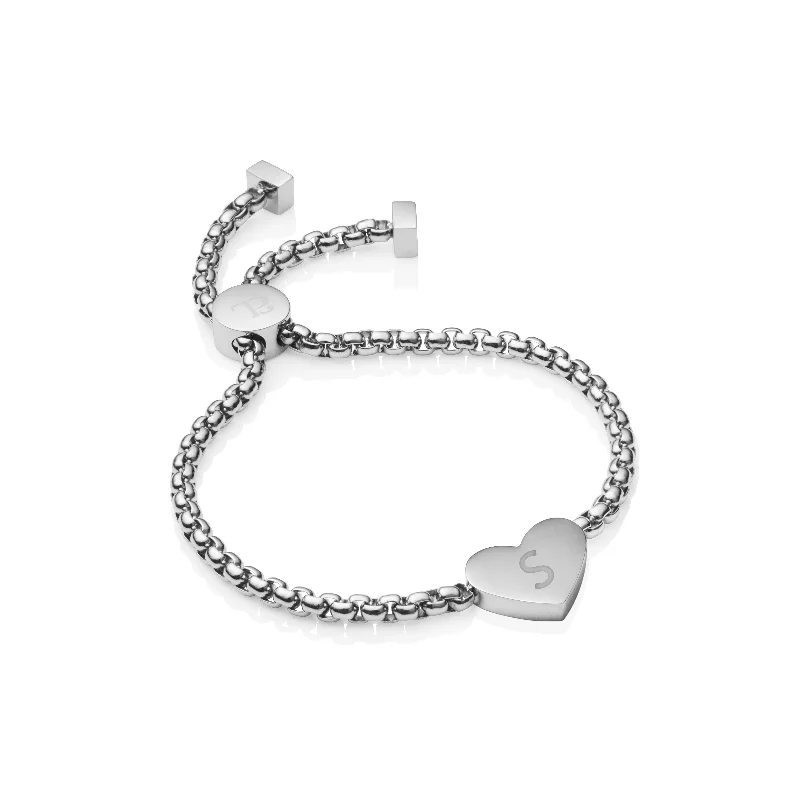 Limited-Time Offer On Elegant Jewelry Pieces Personalise Heart Bracelet (Silver)